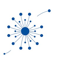 Beschrijving afbeelding: Vlaamse Vereniging Autisme met het logo dat bestaat uit een atoom met de kern en heel wat elektronen eromheen. Twee elektronen hebben zich losgemaakt en gaan hun eigen weg.
